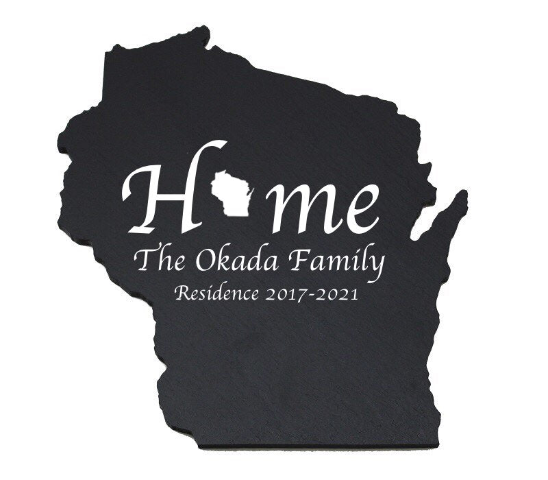 Wisconsin Black Slate Cheese Board