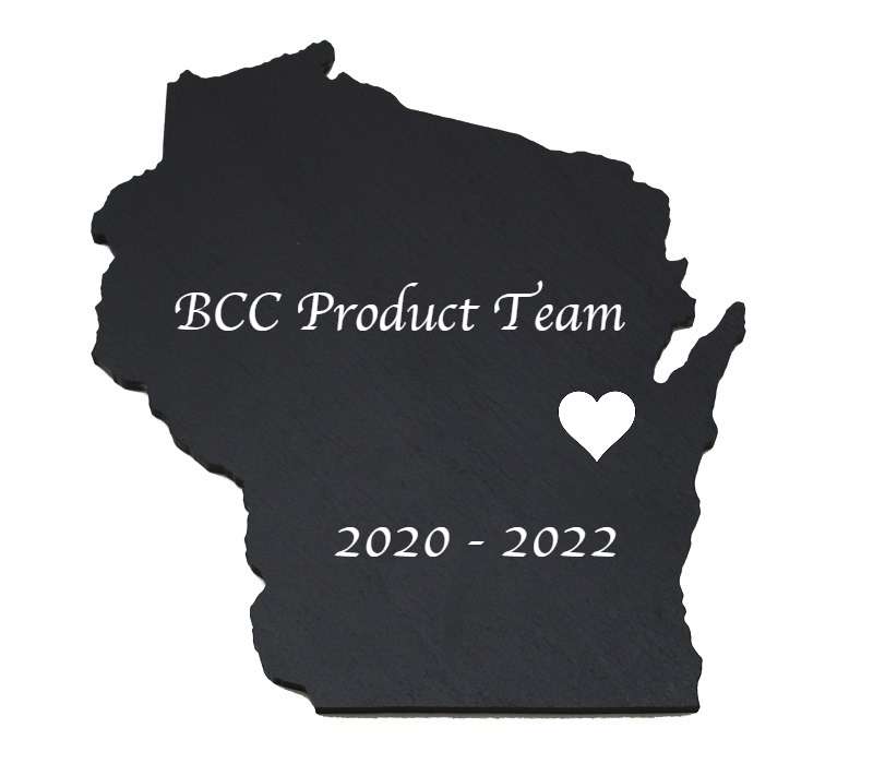 Wisconsin Black Slate Cheese Board