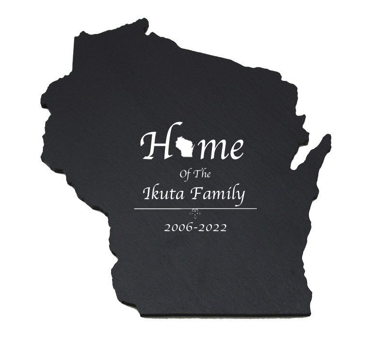 Wisconsin Black Slate Cheese Board