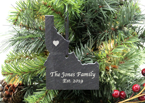 Idaho Slate Christmas Ornament