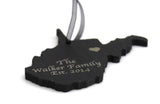 West Virginia Black Slate Ornament