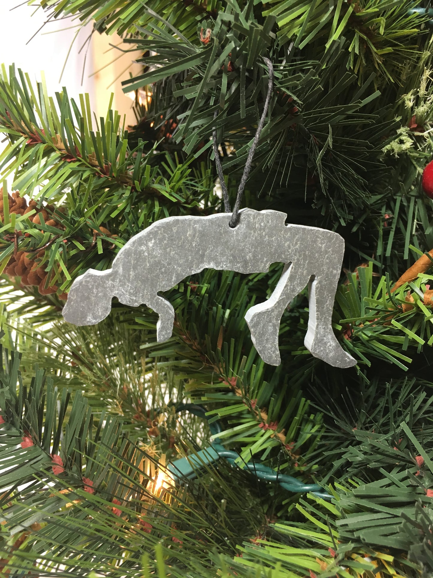 Pole Vaulting Slate Christmas Ornament