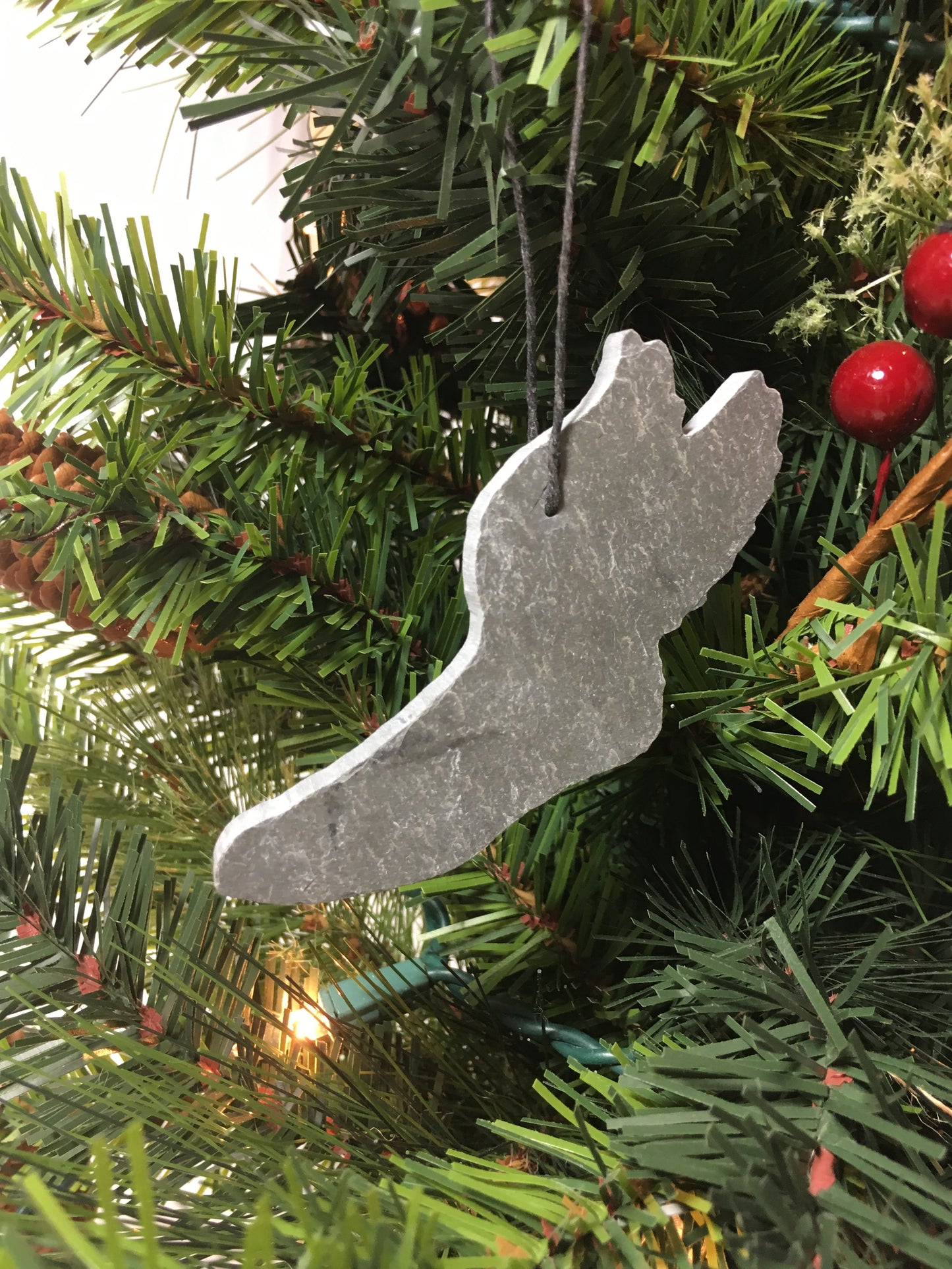 Track Shoe Slate Christmas Ornament