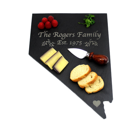Nevada Slate Cheese Board- Personalized with Laser Engraving