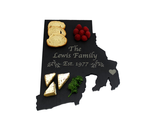 Rhode Island Slate Cheese Board- Personalized with Laser Engraving