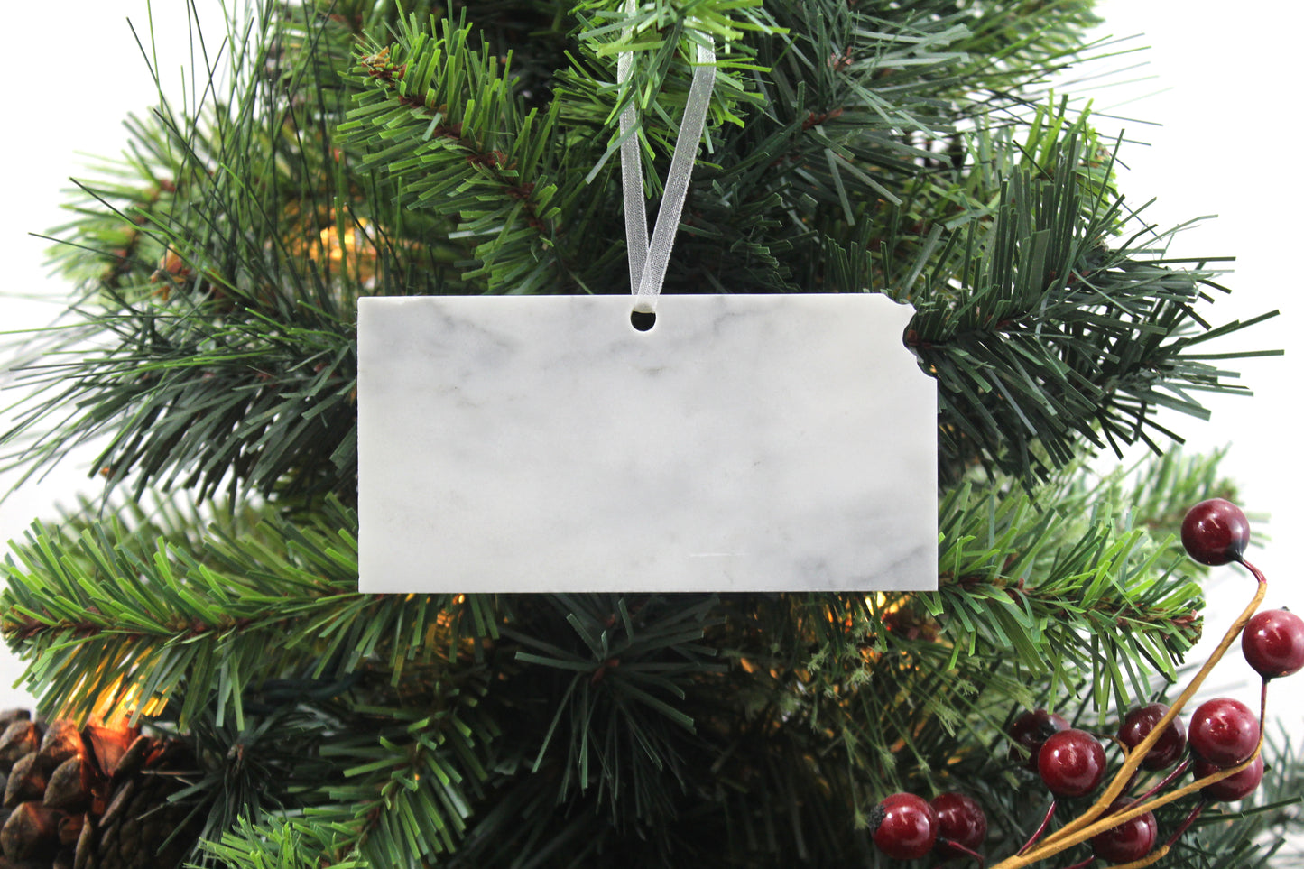 Kansas Marble Christmas Ornament