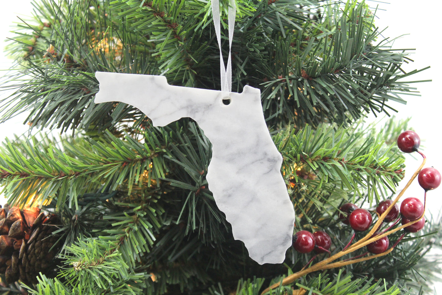 Florida Marble Christmas Ornament
