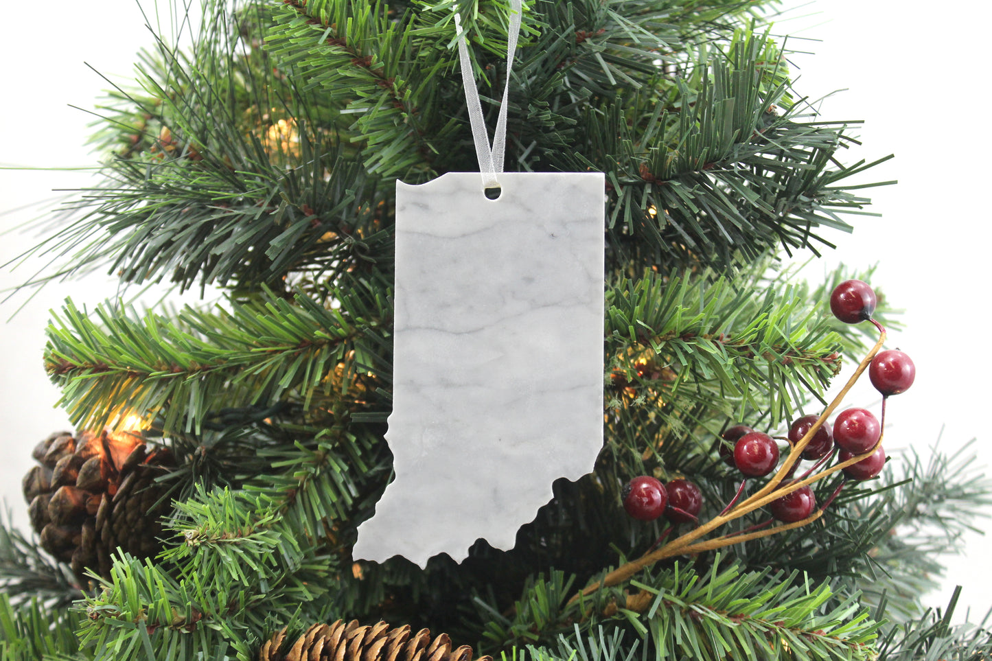Indiana Marble Christmas Ornament