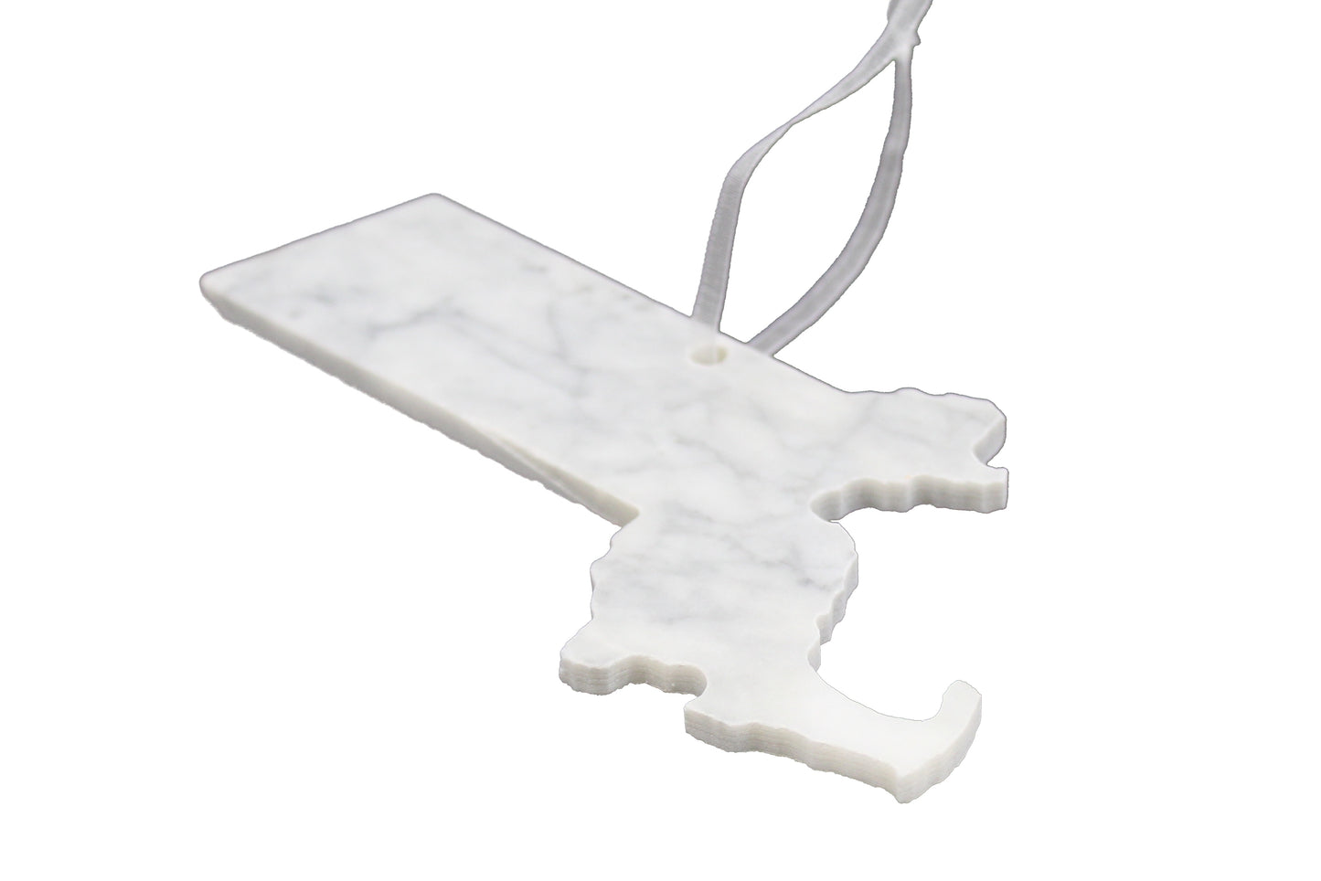 Massachusetts Marble Christmas Ornament