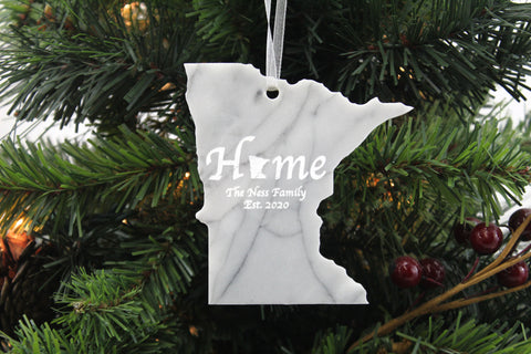 Minnesota Marble Christmas Ornament