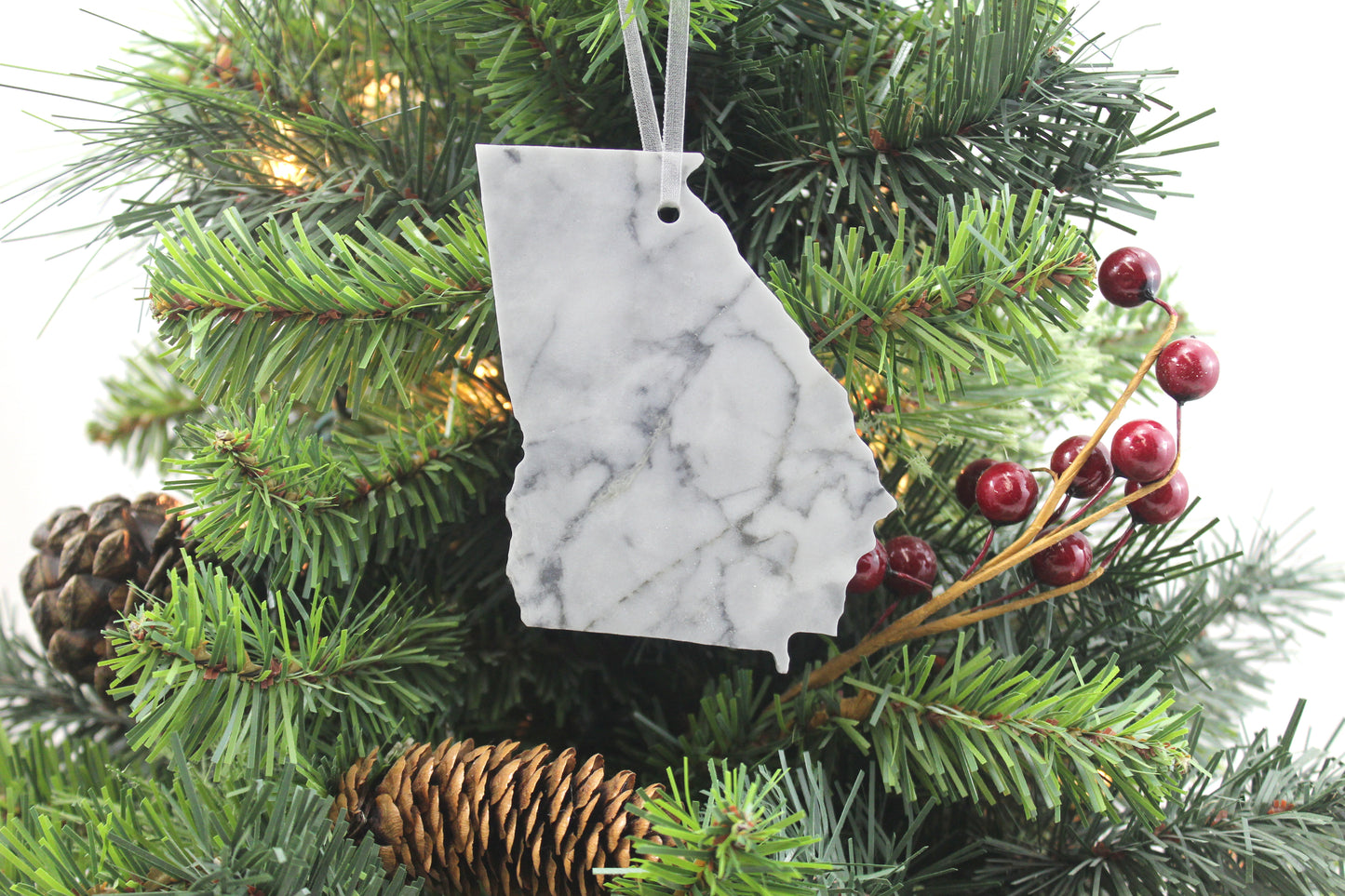 Georgia Marble Christmas Ornament