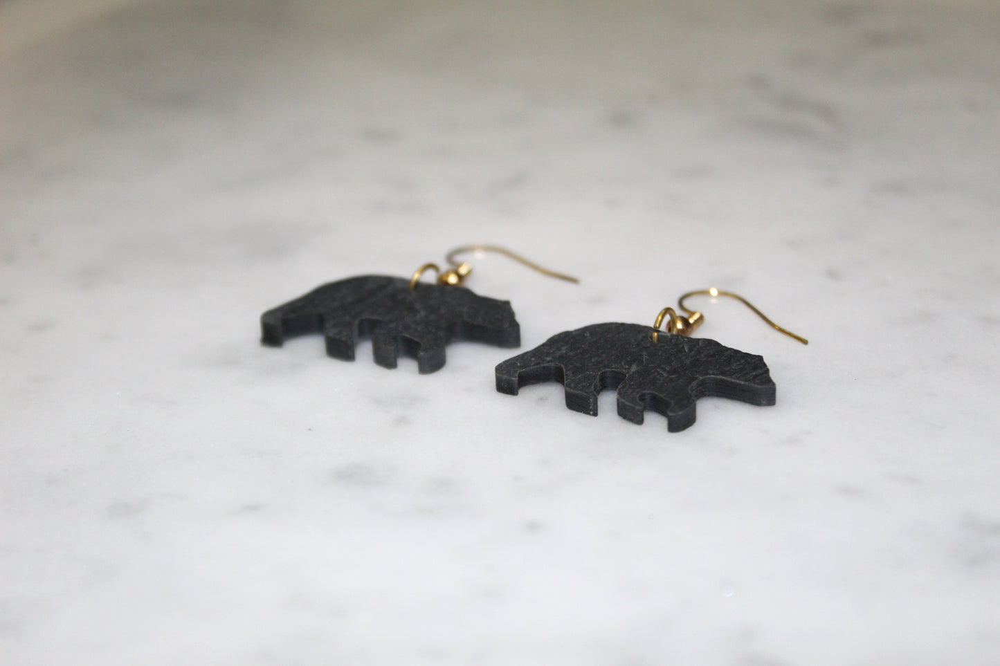 bear slate earrings