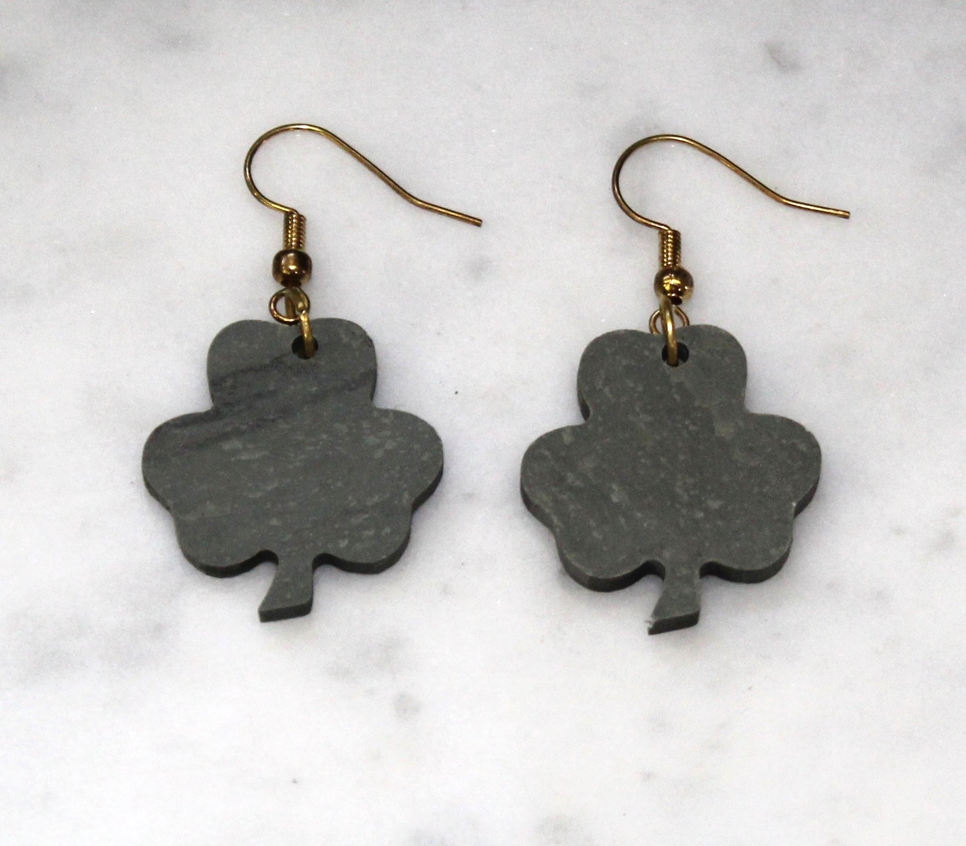 shamrock slate earrings