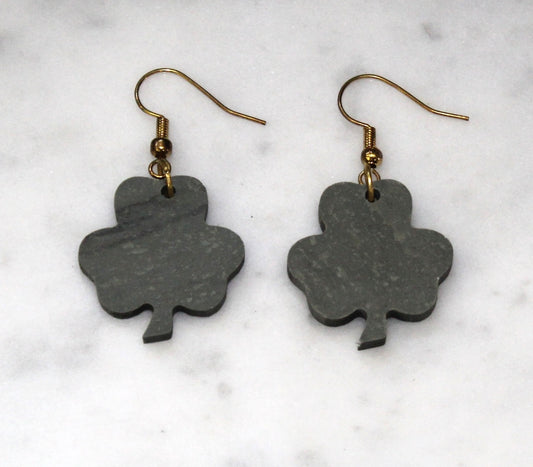 shamrock slate earrings