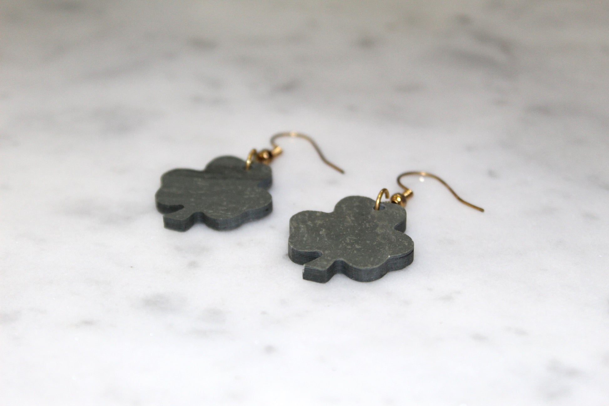 shamrock slate earrings