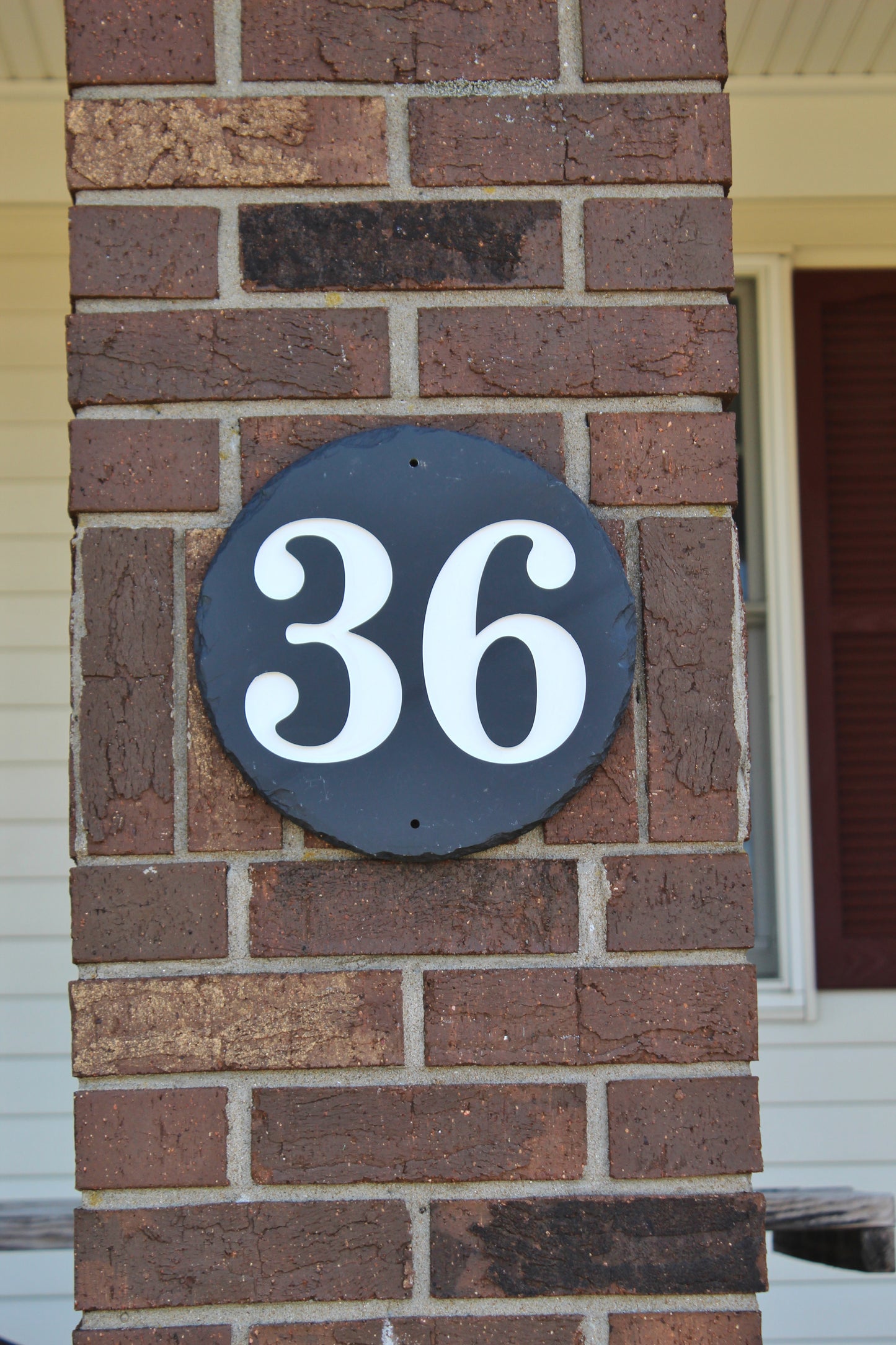 Circle Slate House Number