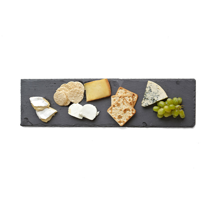 Long Skinny Rectangle Black Slate Cheese Board