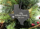 Texas Slate Christmas Ornament