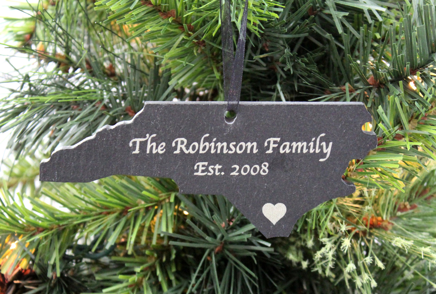 North Carolina Slate Christmas Ornament