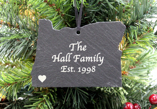 Oregon Slate Christmas Ornament