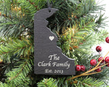 Delaware Slate Christmas Ornament