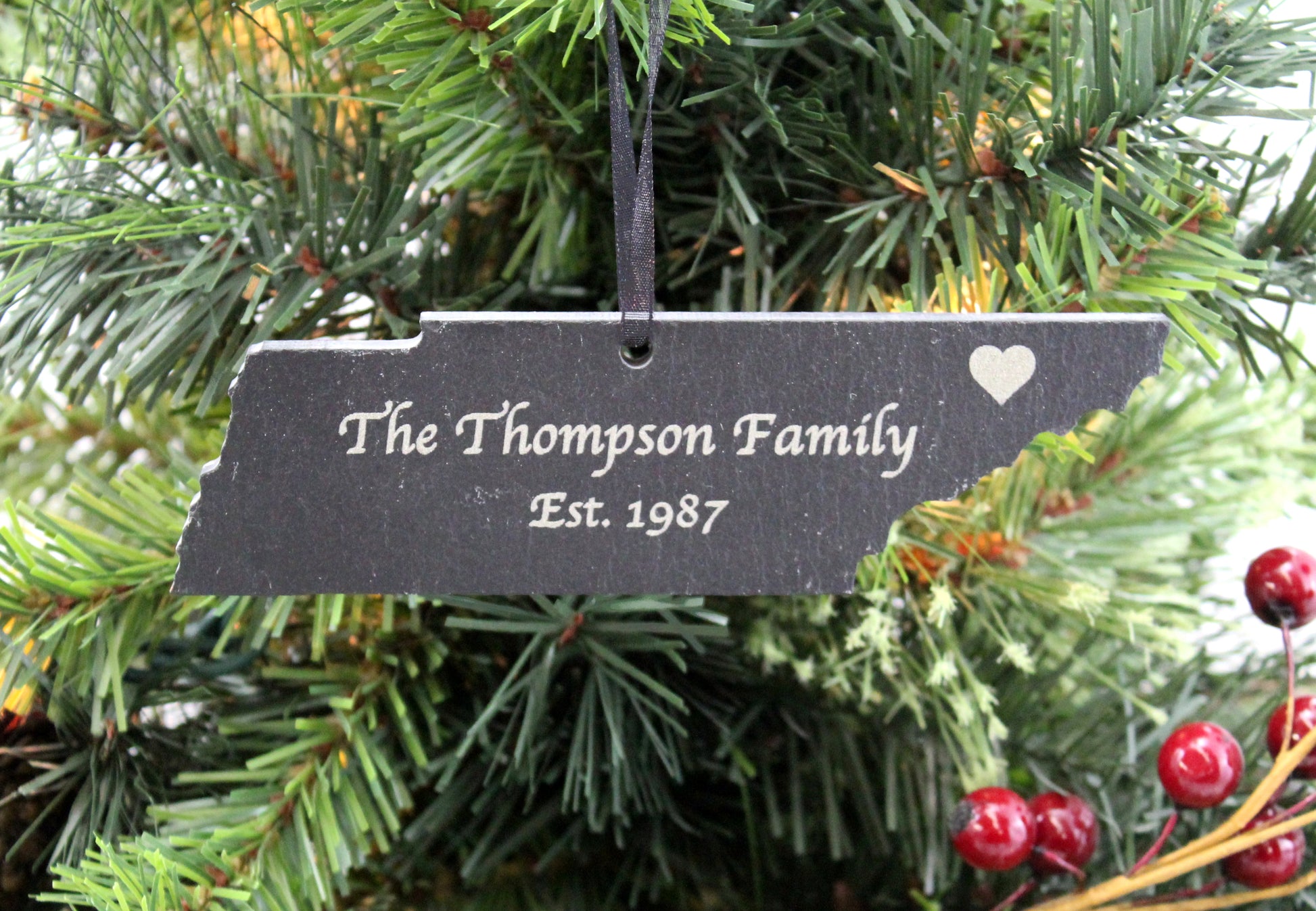 Tennessee Slate Christmas Ornament