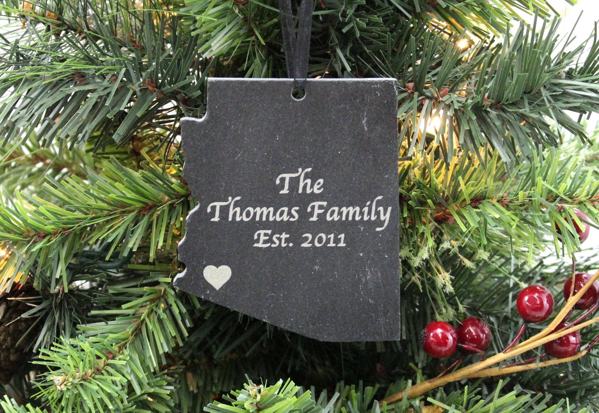 Arizona Slate Christmas Ornament