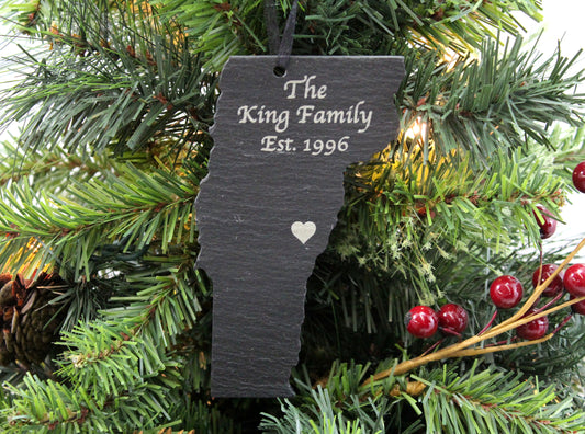 Vermont Slate Christmas Ornament