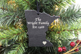 Minnesota Slate Christmas Ornament