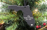 Florida Slate Christmas Ornament