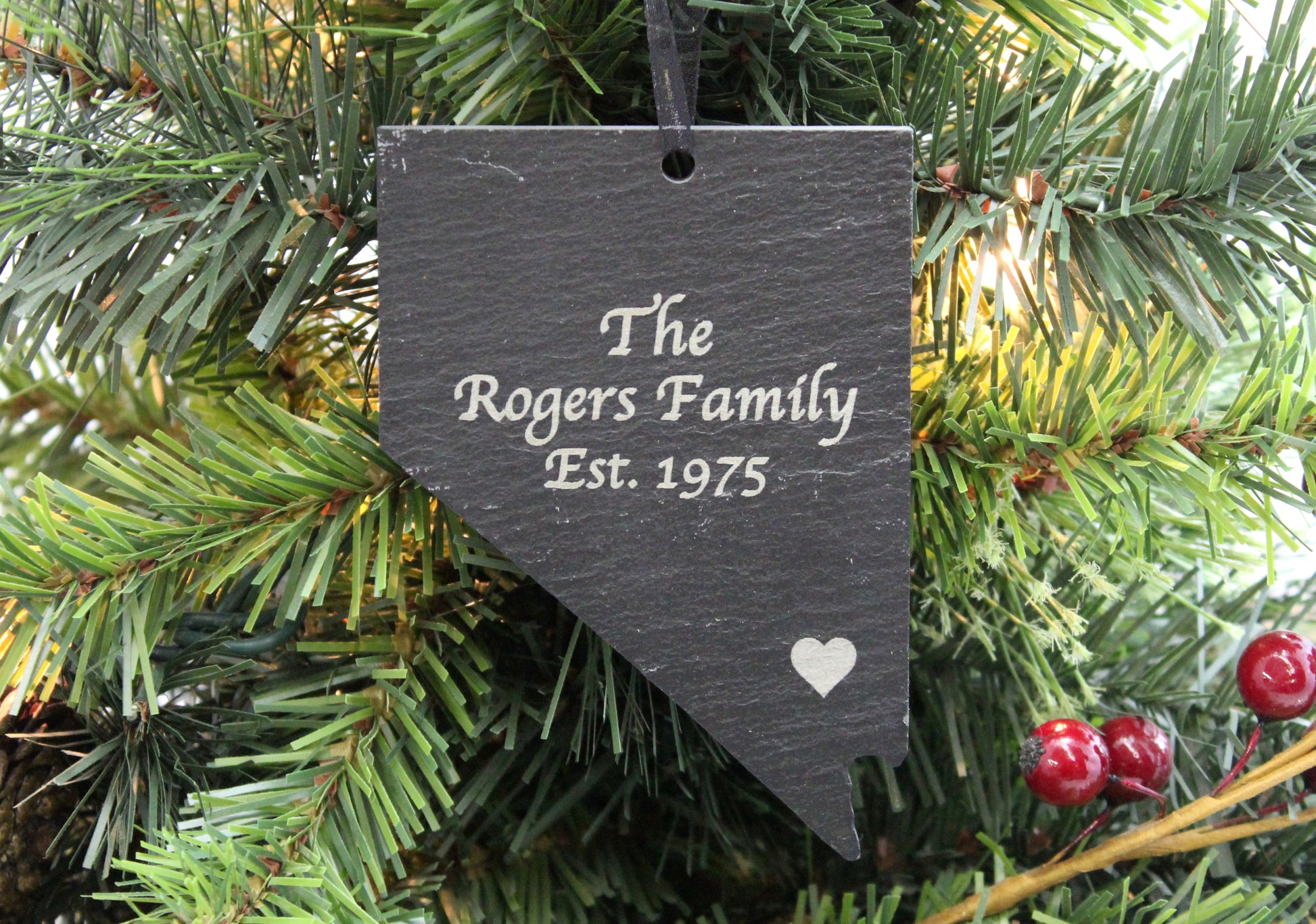 Nevada Slate Christmas Ornament