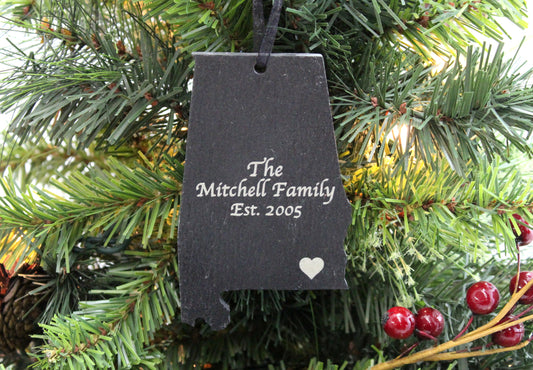 Alabama Slate Ornament