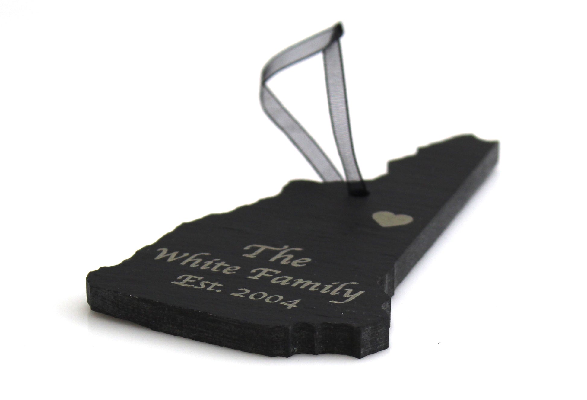 New Hampshire Black Slate Tree Ornament