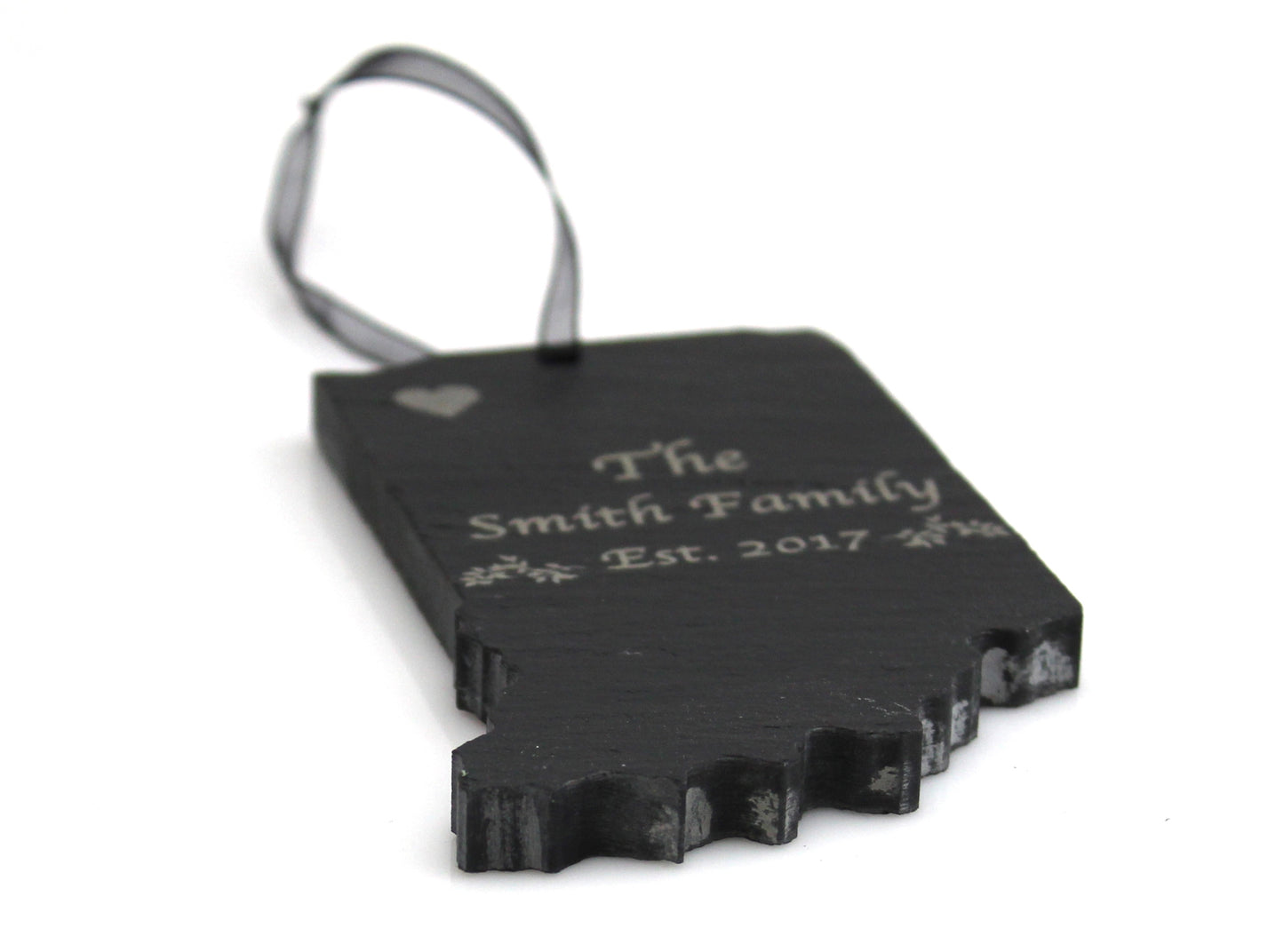Indiana Black Slate Ornament