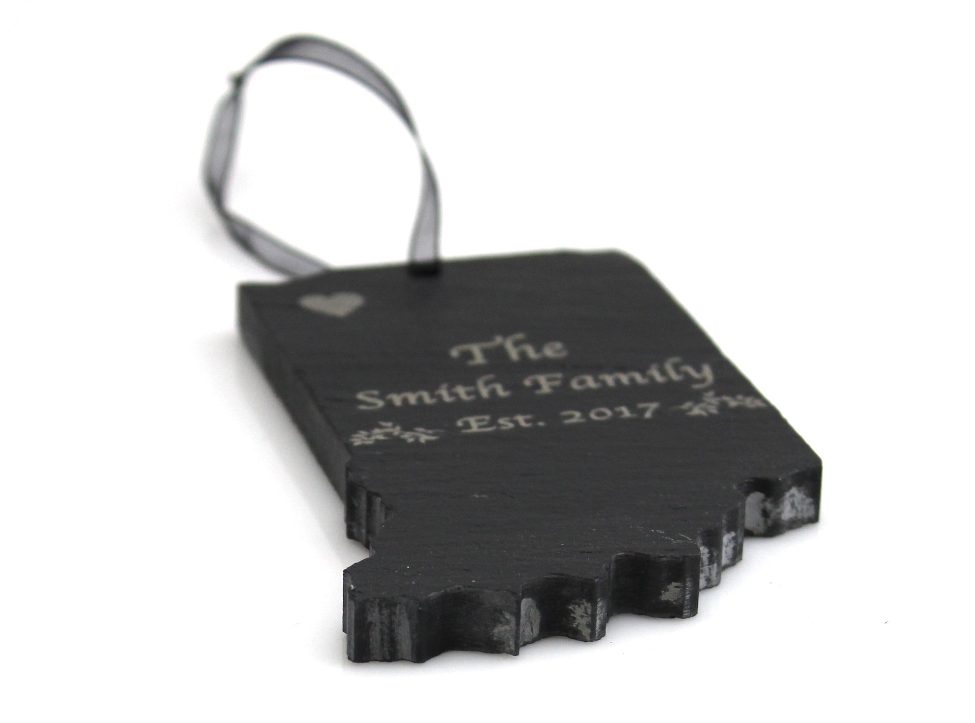 Indiana Black Slate Ornament