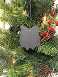 Owl Slate Christmas Ornament 