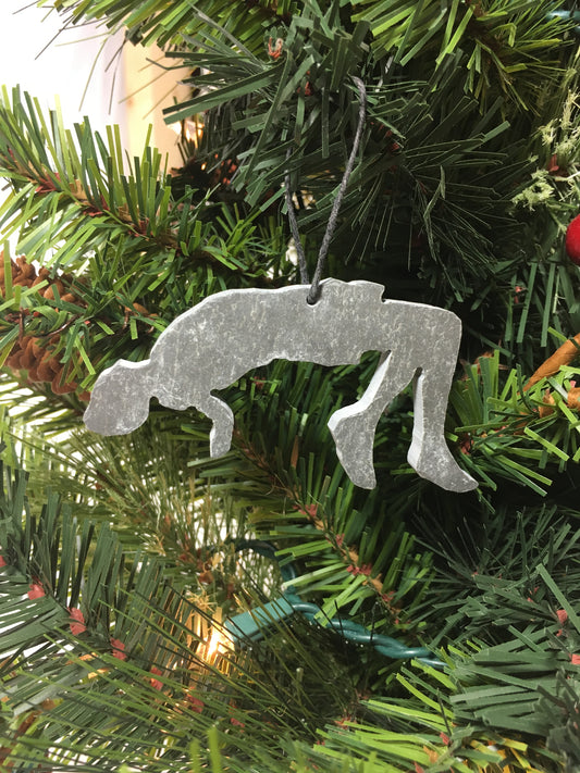 Pole Vaulting Slate Christmas Ornament 