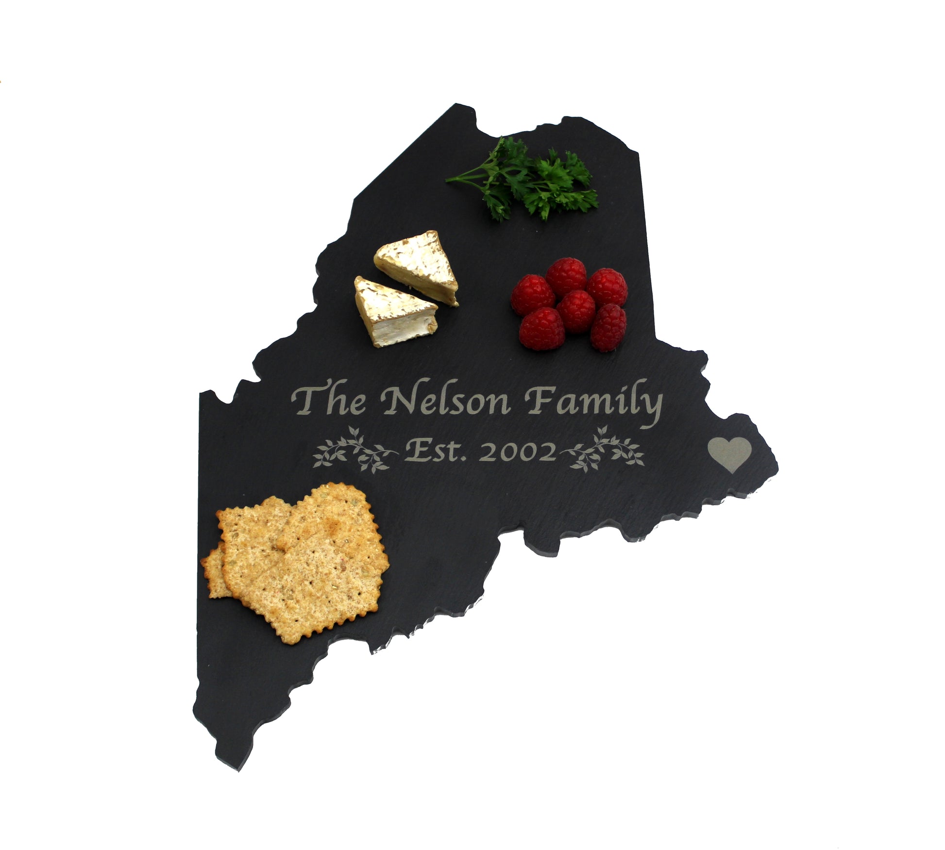 Maine Slate Cheese Board- Personalized with Laser Engraving