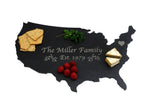 United States Slate Cheese Board- Personalized with Laser Engraving