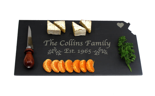 Iowa Slate Cheese Board- Personalized with Laser Engraving