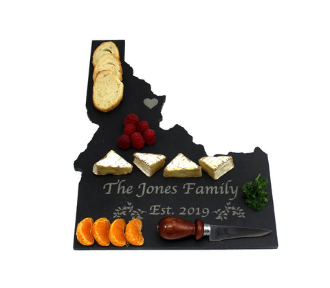 Idaho Slate Cheese Board- Personalized with Laser Engraving