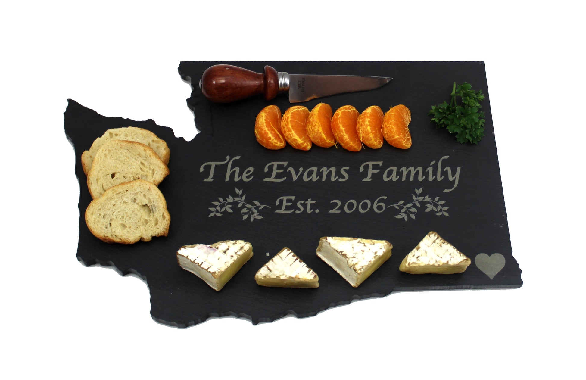 Washington Slate Cheese Board- Personalized with Laser Engraving