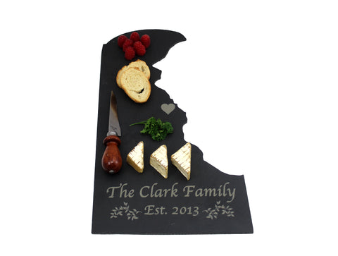 Delaware Slate Cheese Board- Personalized with Laser Engraving