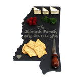 Mississippi Slate Cheese Board- Personalized with Laser Engraving