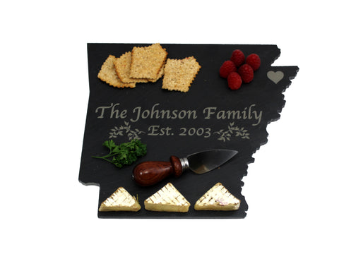 Arkansas Slate Cheese Board- Personalized with Laser Engraving