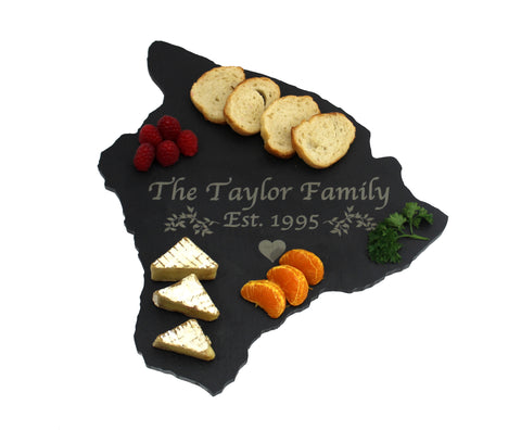 Hawaii Slate Cheese Board- Personalized with Laser Engraving
