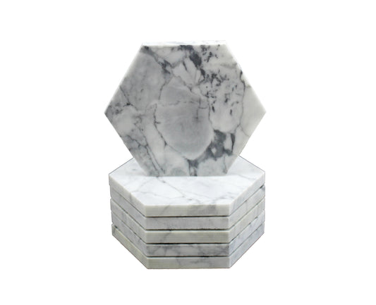 Hexagon Statuary Capri Coasters