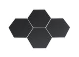 Hexagon Black Slate Coasters