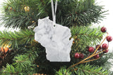 Wisconsin Marble Christmas Ornament
