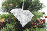 South Carolina Marble Christmas Ornament